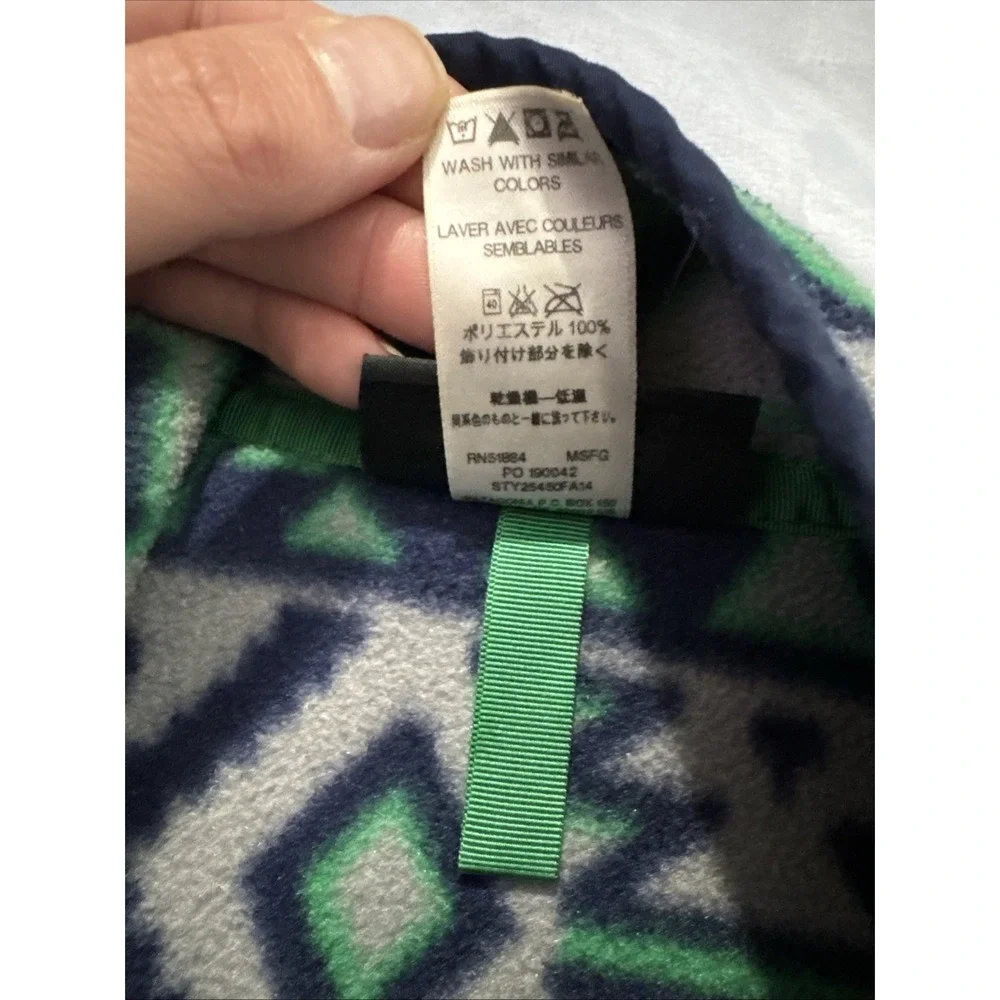 Vintage Patagonia Synchilla Montana Siete Snap-T Fleece Pullover Aztec Men Sz S
